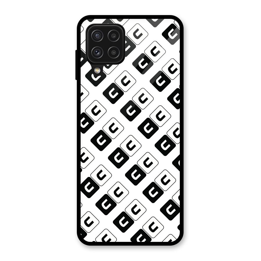 CoversCart Diagonal Banner Glass Back Case for Galaxy A22 4G