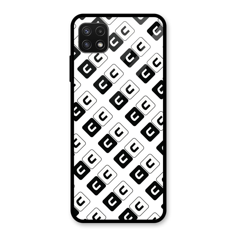 CoversCart Diagonal Banner Glass Back Case for Galaxy A22 5G