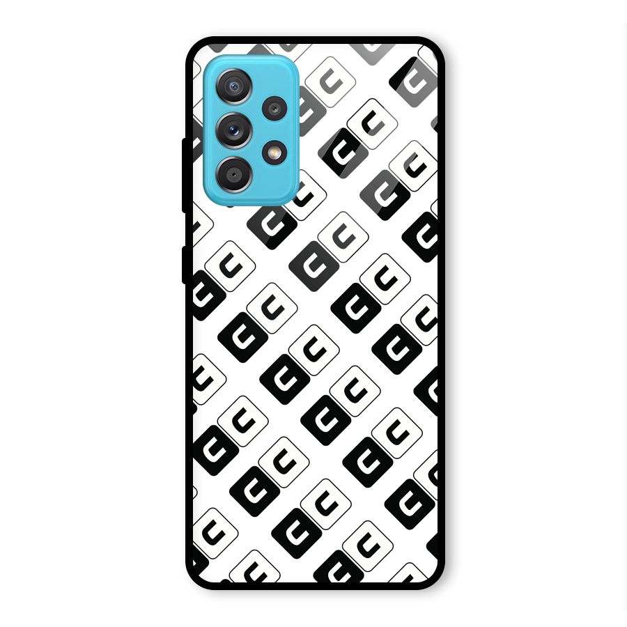 CoversCart Diagonal Banner Glass Back Case for Galaxy A52