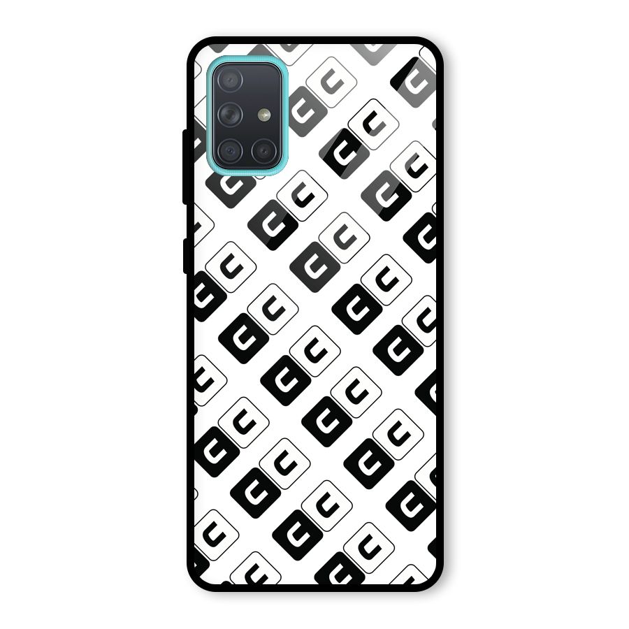 CoversCart Diagonal Banner Glass Back Case for Galaxy A71