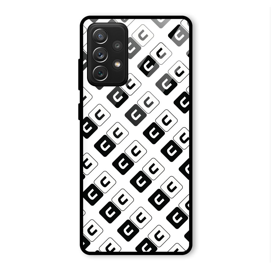 CoversCart Diagonal Banner Glass Back Case for Galaxy A72