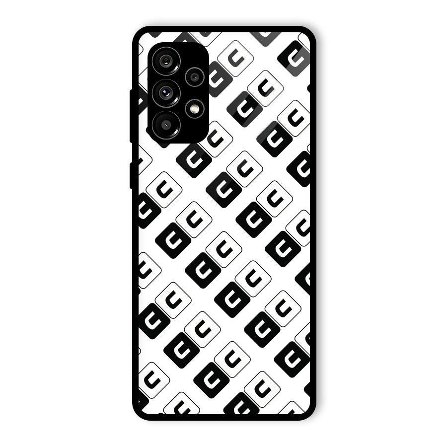 CoversCart Diagonal Banner Glass Back Case for Galaxy A73 5G