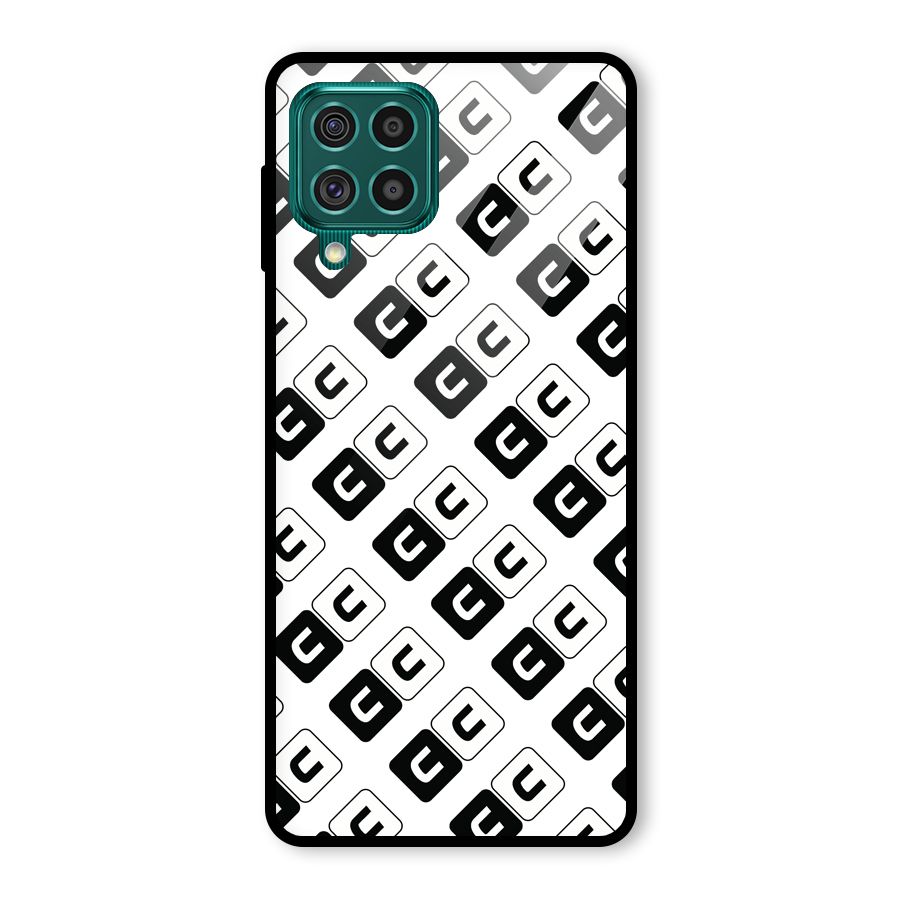 CoversCart Diagonal Banner Glass Back Case for Galaxy F62