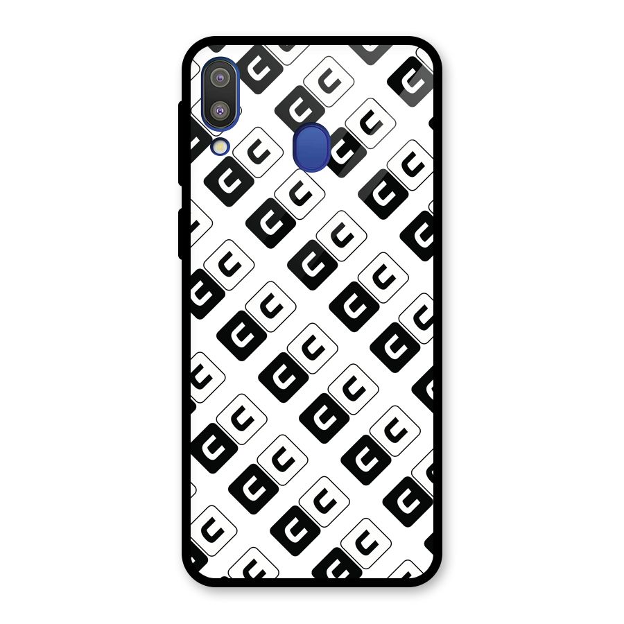 CoversCart Diagonal Banner Glass Back Case for Galaxy M20