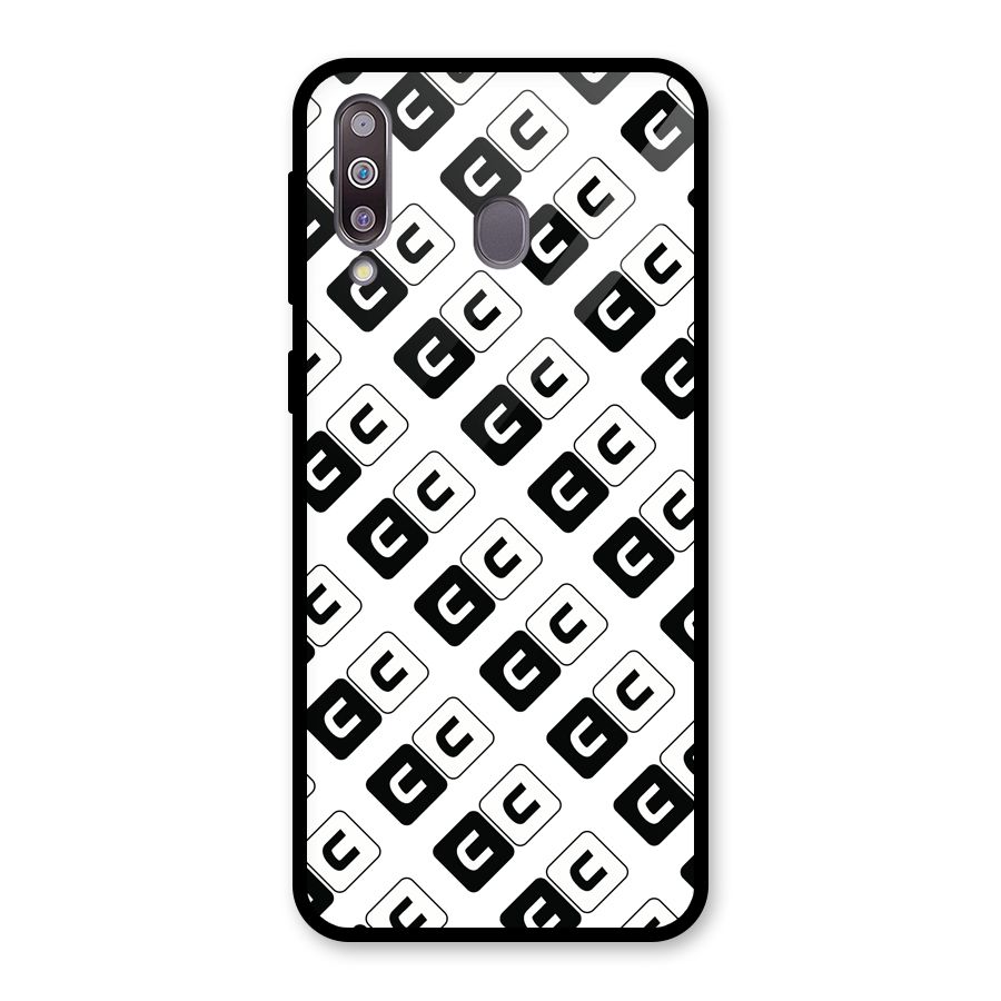 CoversCart Diagonal Banner Glass Back Case for Galaxy M30