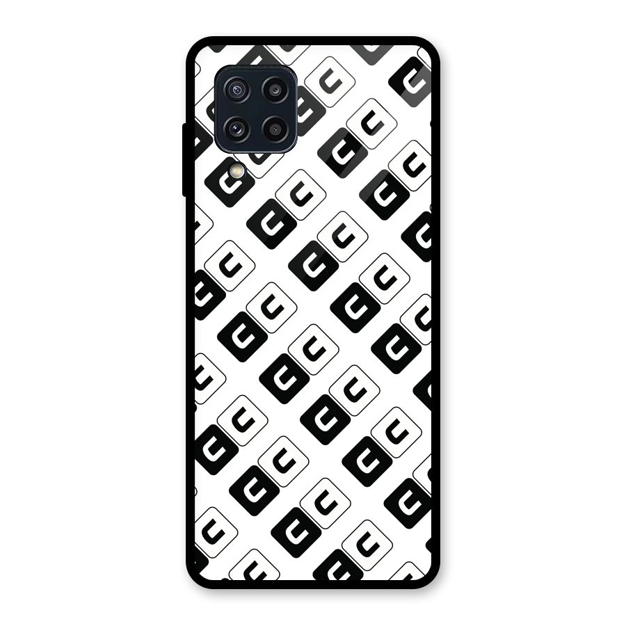 CoversCart Diagonal Banner Glass Back Case for Galaxy M32