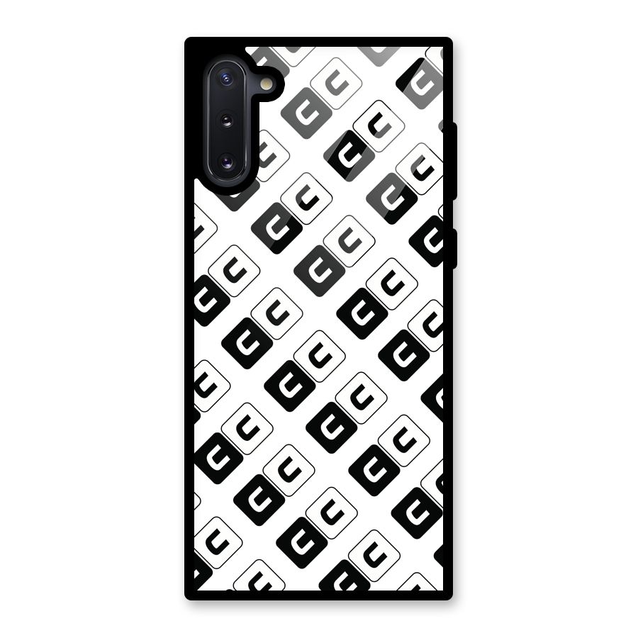 CoversCart Diagonal Banner Glass Back Case for Galaxy Note 10