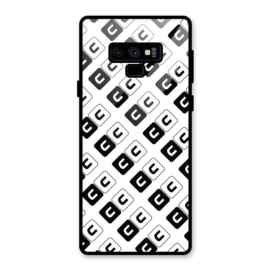 CoversCart Diagonal Banner Glass Back Case for Galaxy Note 9