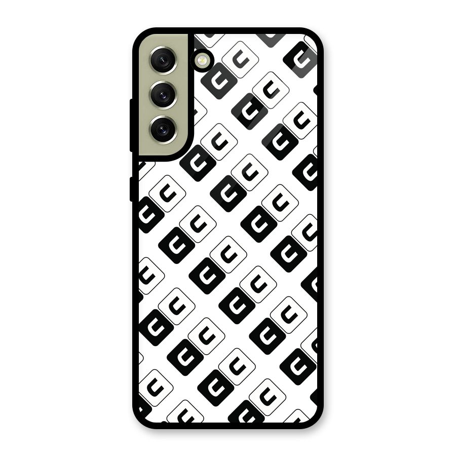 CoversCart Diagonal Banner Glass Back Case for Galaxy S21 FE 5G