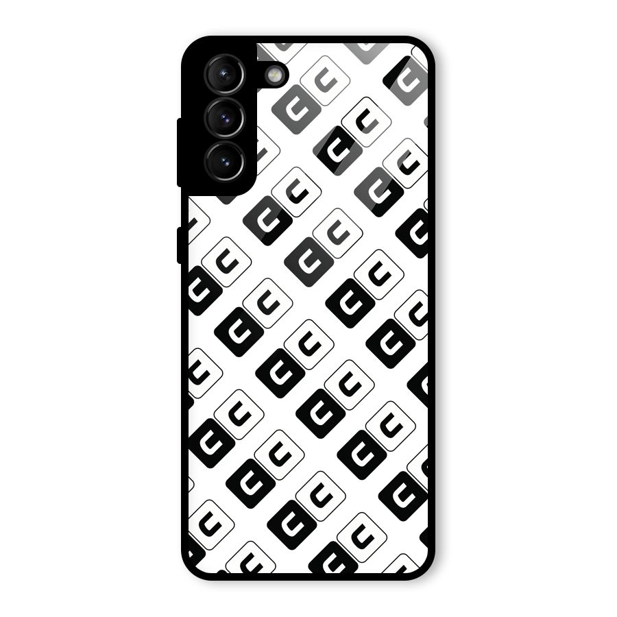 CoversCart Diagonal Banner Glass Back Case for Galaxy S21 Plus