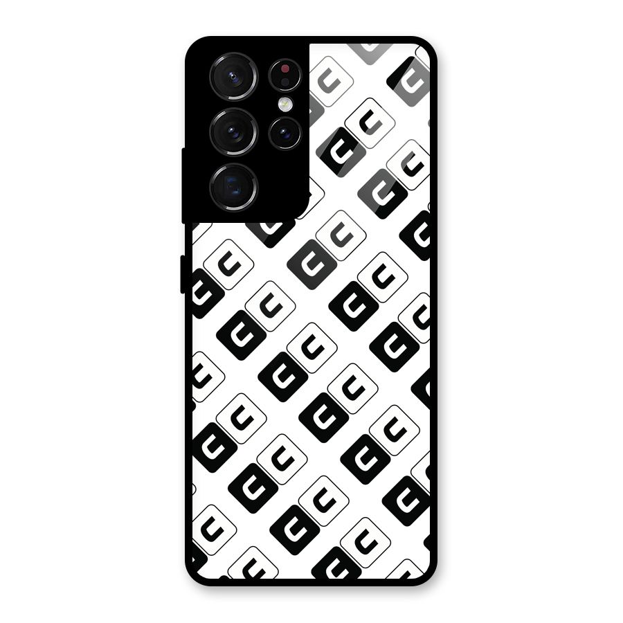 CoversCart Diagonal Banner Glass Back Case for Galaxy S21 Ultra 5G