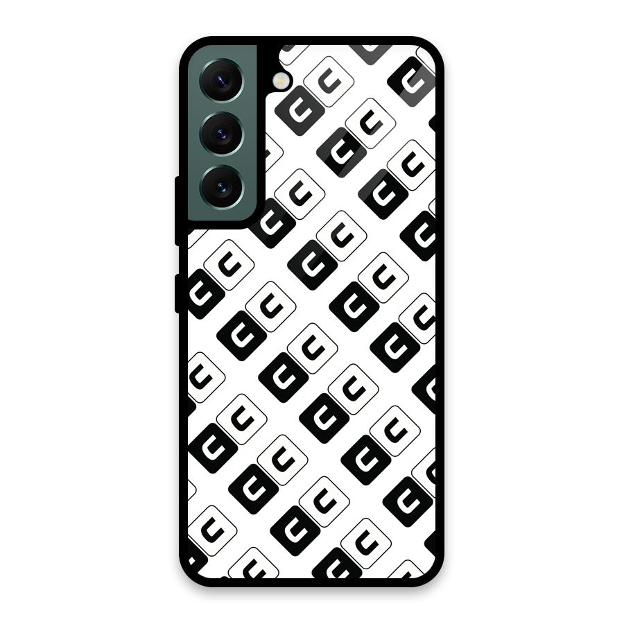 CoversCart Diagonal Banner Glass Back Case for Galaxy S22 5G