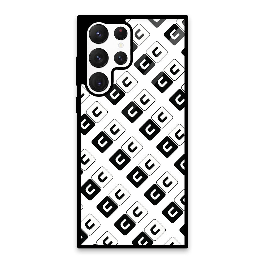 CoversCart Diagonal Banner Glass Back Case for Galaxy S22 Ultra 5G