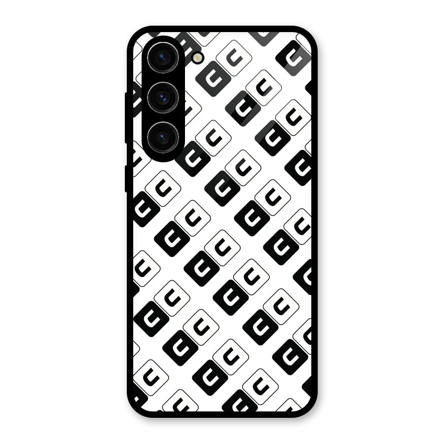 CoversCart Diagonal Banner Glass Back Case for Galaxy S23 Plus