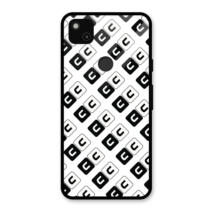 CoversCart Diagonal Banner Glass Back Case for Google Pixel 4a