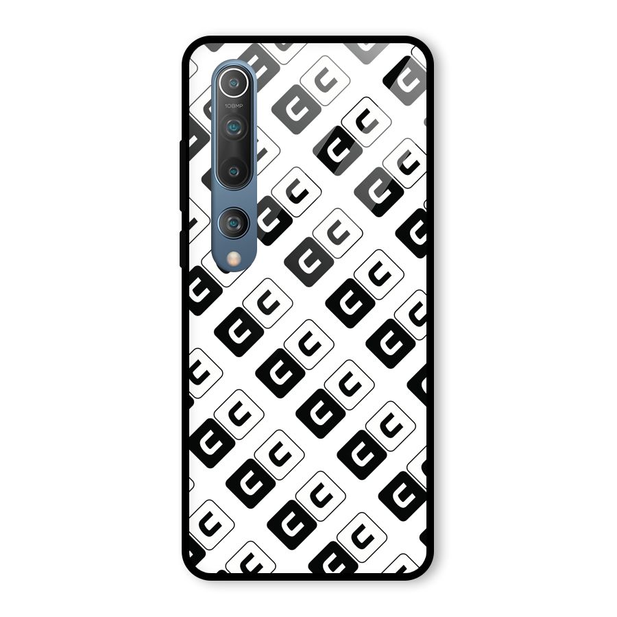 CoversCart Diagonal Banner Glass Back Case for Mi 10