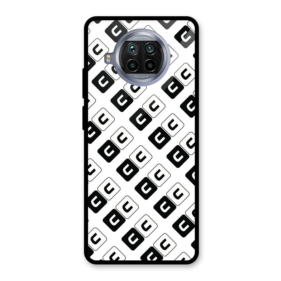 CoversCart Diagonal Banner Glass Back Case for Mi 10i