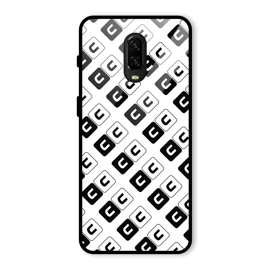 CoversCart Diagonal Banner Glass Back Case for OnePlus 6T