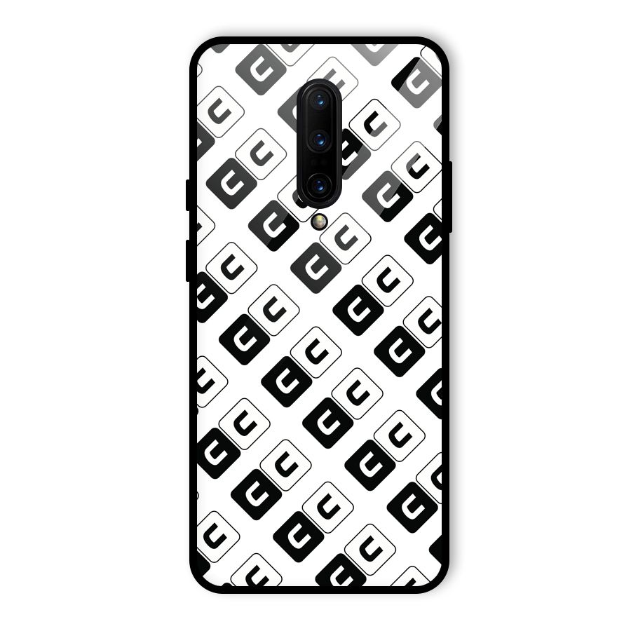 CoversCart Diagonal Banner Glass Back Case for OnePlus 7 Pro