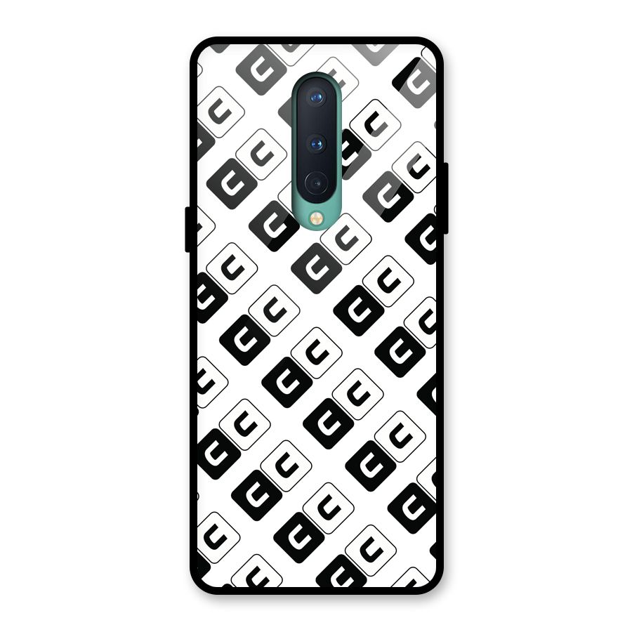 CoversCart Diagonal Banner Glass Back Case for OnePlus 8