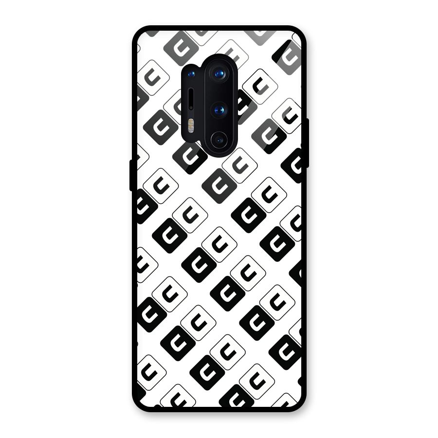 CoversCart Diagonal Banner Glass Back Case for OnePlus 8 Pro