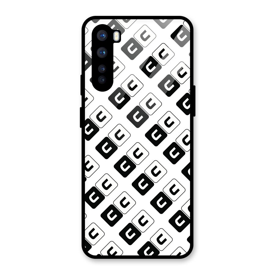 CoversCart Diagonal Banner Glass Back Case for OnePlus Nord