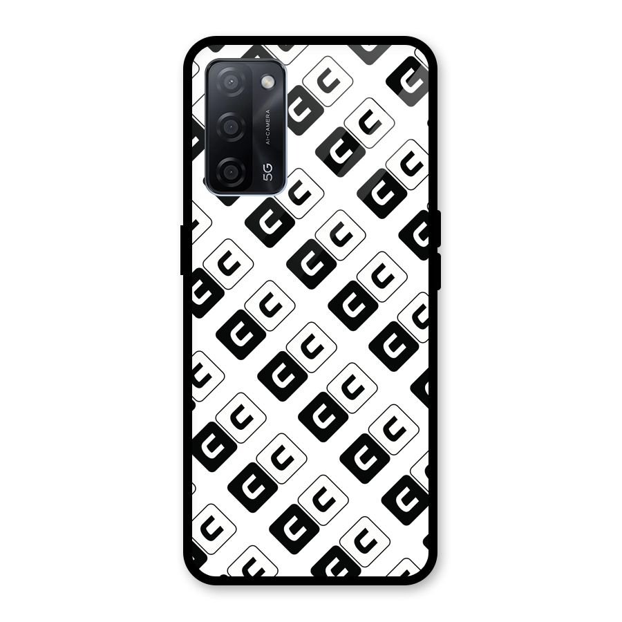 CoversCart Diagonal Banner Glass Back Case for Oppo A53s 5G