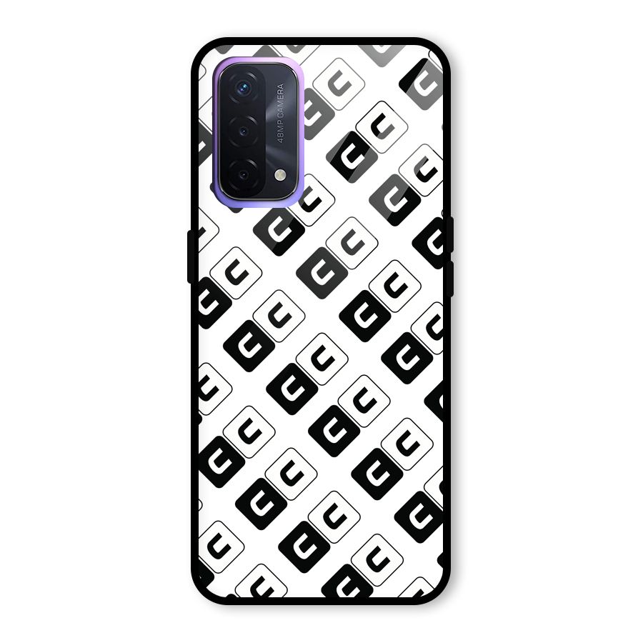 CoversCart Diagonal Banner Glass Back Case for Oppo A74 5G