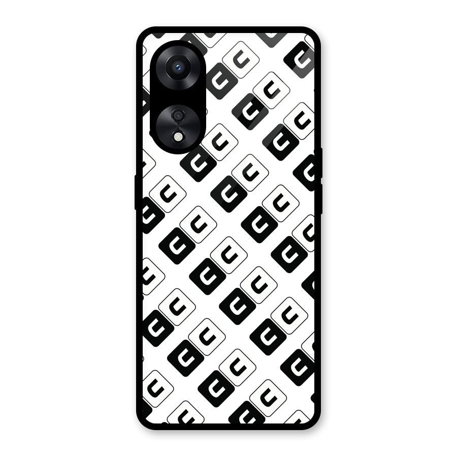 CoversCart Diagonal Banner Glass Back Case for Oppo A78