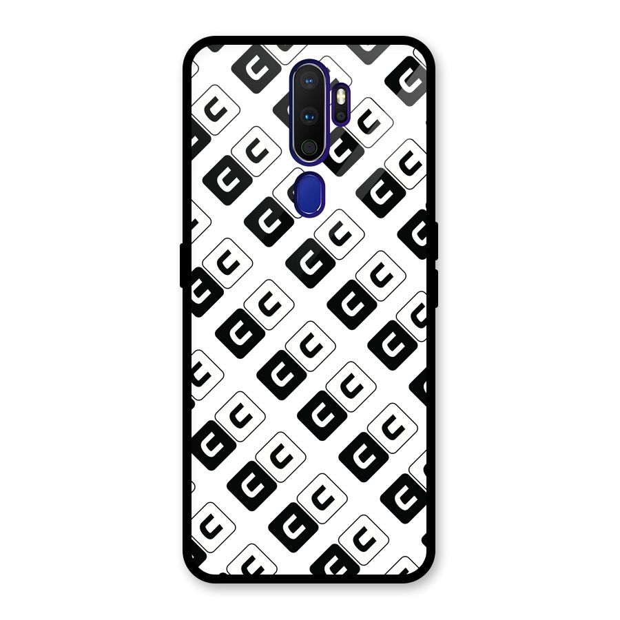 CoversCart Diagonal Banner Glass Back Case for Oppo A9 (2020)