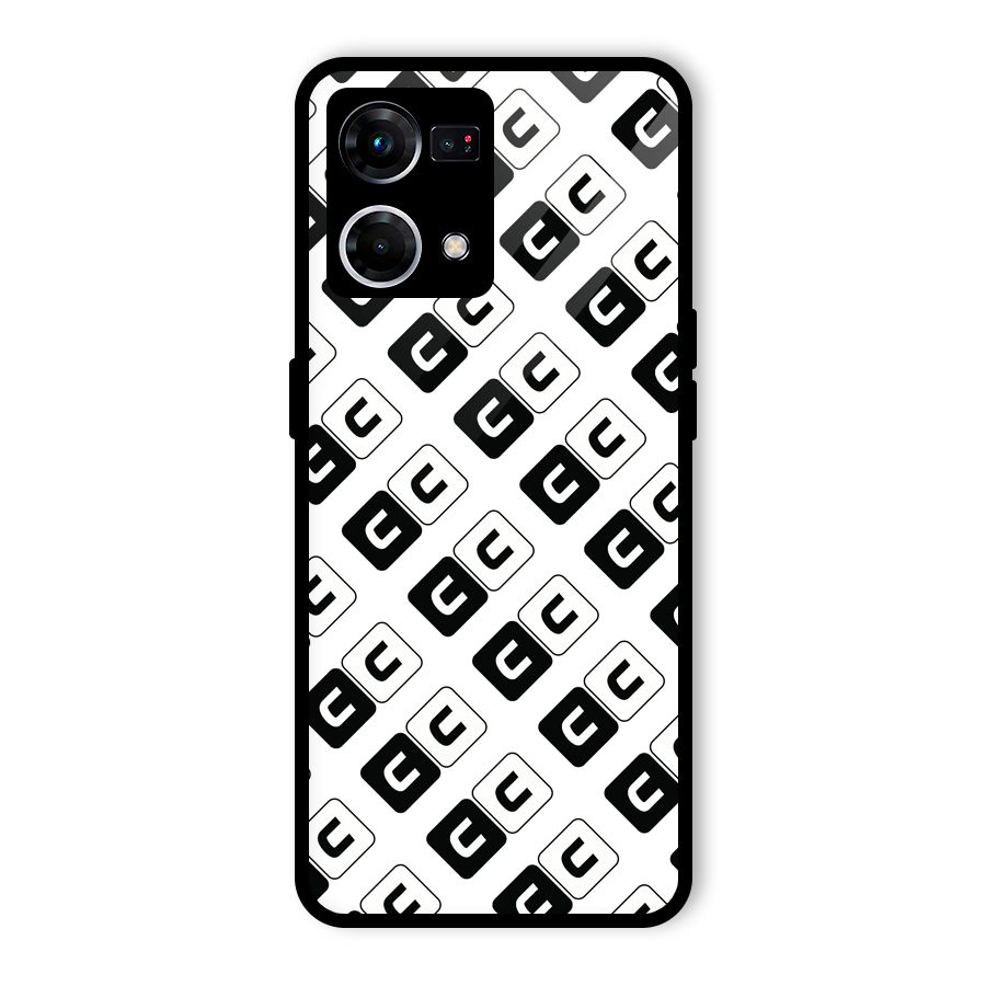 CoversCart Diagonal Banner Glass Back Case for Oppo F21 Pro 4G