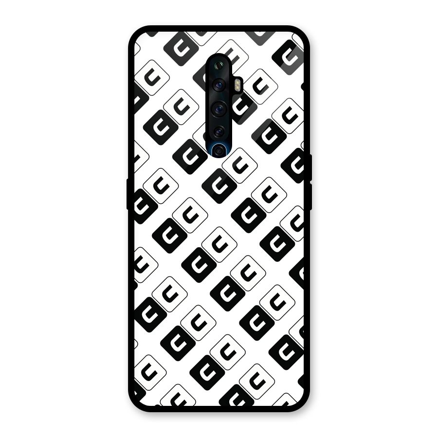 CoversCart Diagonal Banner Glass Back Case for Oppo Reno2 F