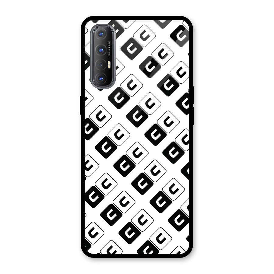 CoversCart Diagonal Banner Glass Back Case for Oppo Reno3 Pro