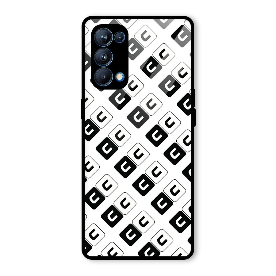 CoversCart Diagonal Banner Glass Back Case for Oppo Reno5 Pro 5G