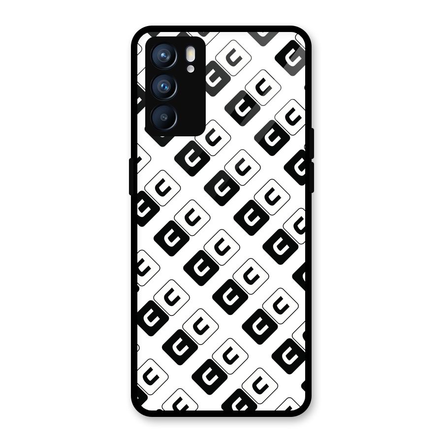 CoversCart Diagonal Banner Glass Back Case for Oppo Reno6 5G