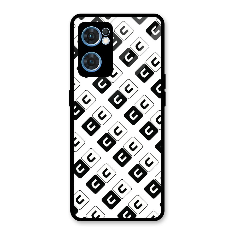 CoversCart Diagonal Banner Glass Back Case for Oppo Reno7 5G