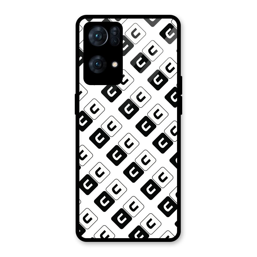 CoversCart Diagonal Banner Glass Back Case for Oppo Reno7 Pro 5G