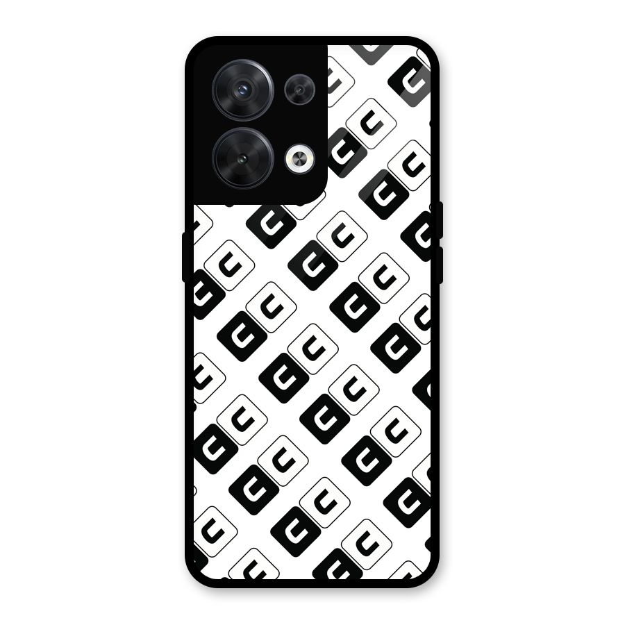 CoversCart Diagonal Banner Glass Back Case for Oppo Reno8 5G