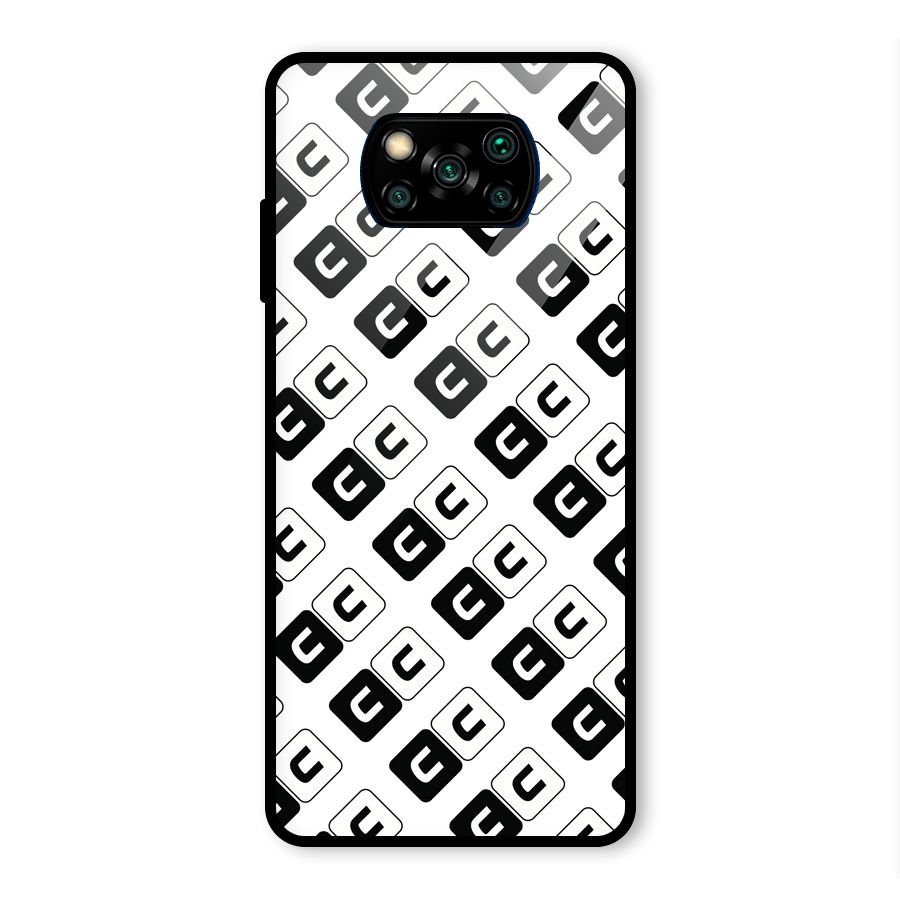 CoversCart Diagonal Banner Glass Back Case for Poco X3 Pro