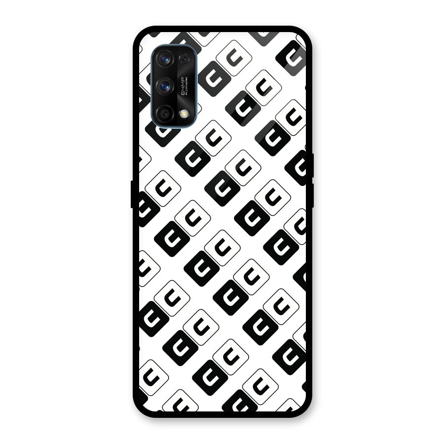 CoversCart Diagonal Banner Glass Back Case for Realme 7 Pro