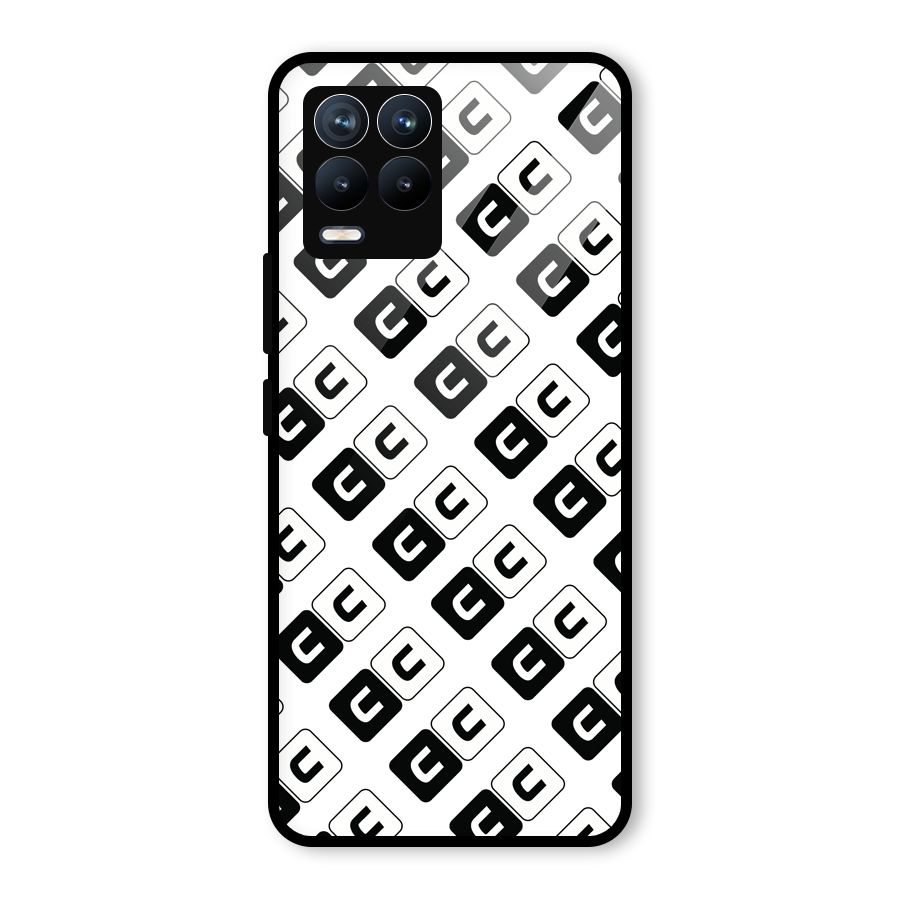 CoversCart Diagonal Banner Glass Back Case for Realme 8 Pro
