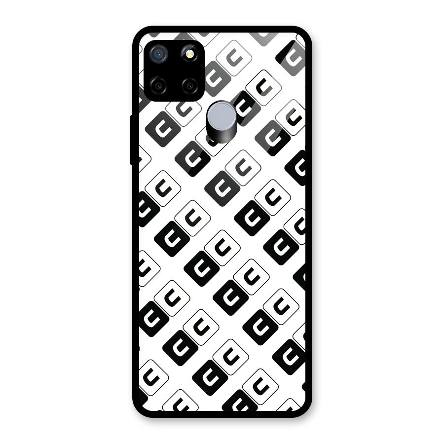 CoversCart Diagonal Banner Glass Back Case for Realme C15