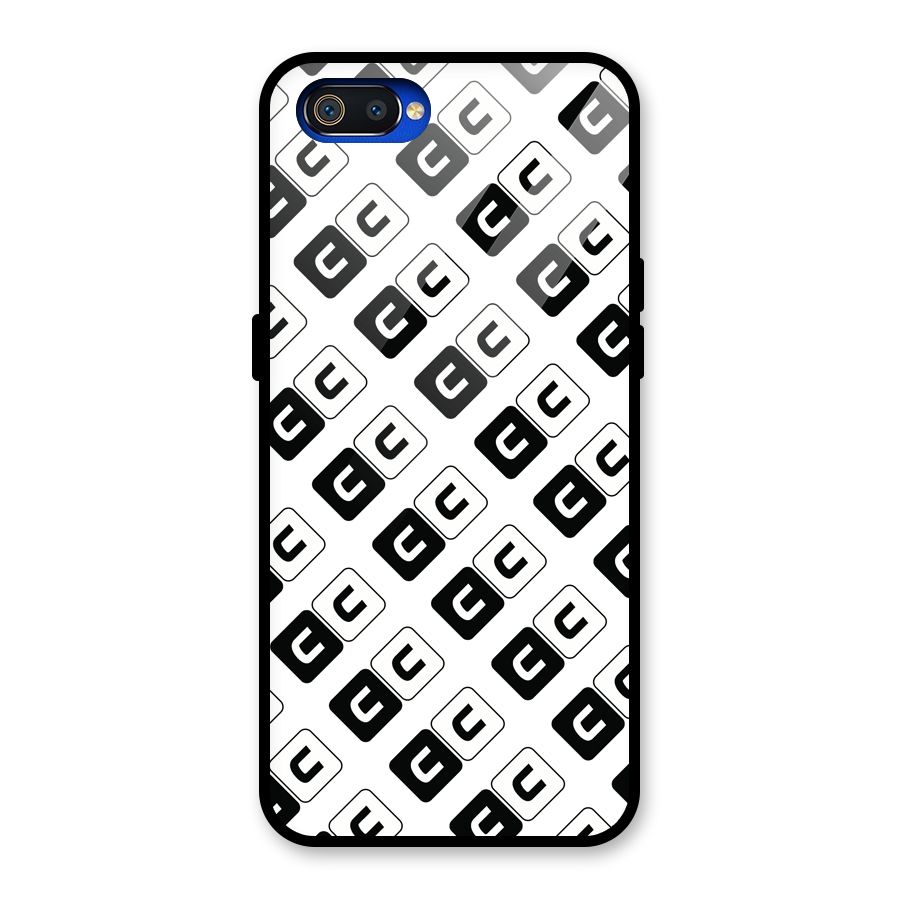 CoversCart Diagonal Banner Glass Back Case for Realme C2