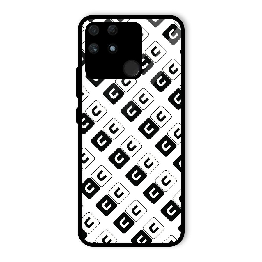 CoversCart Diagonal Banner Glass Back Case for Realme Narzo 50A