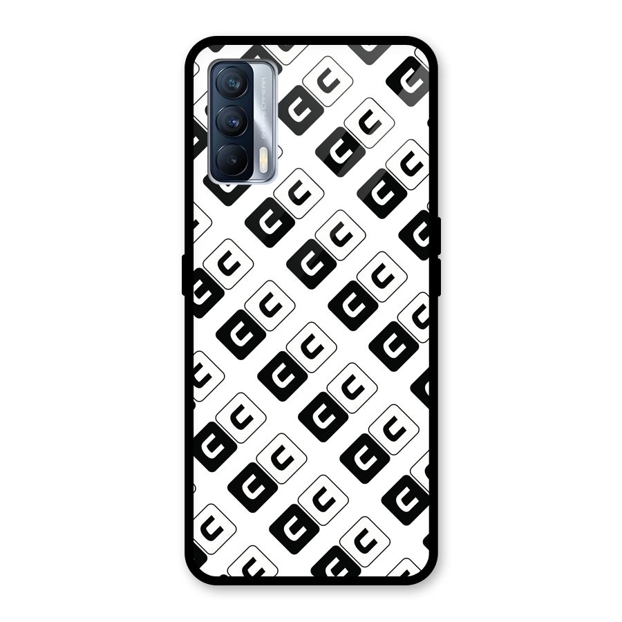 CoversCart Diagonal Banner Glass Back Case for Realme X7