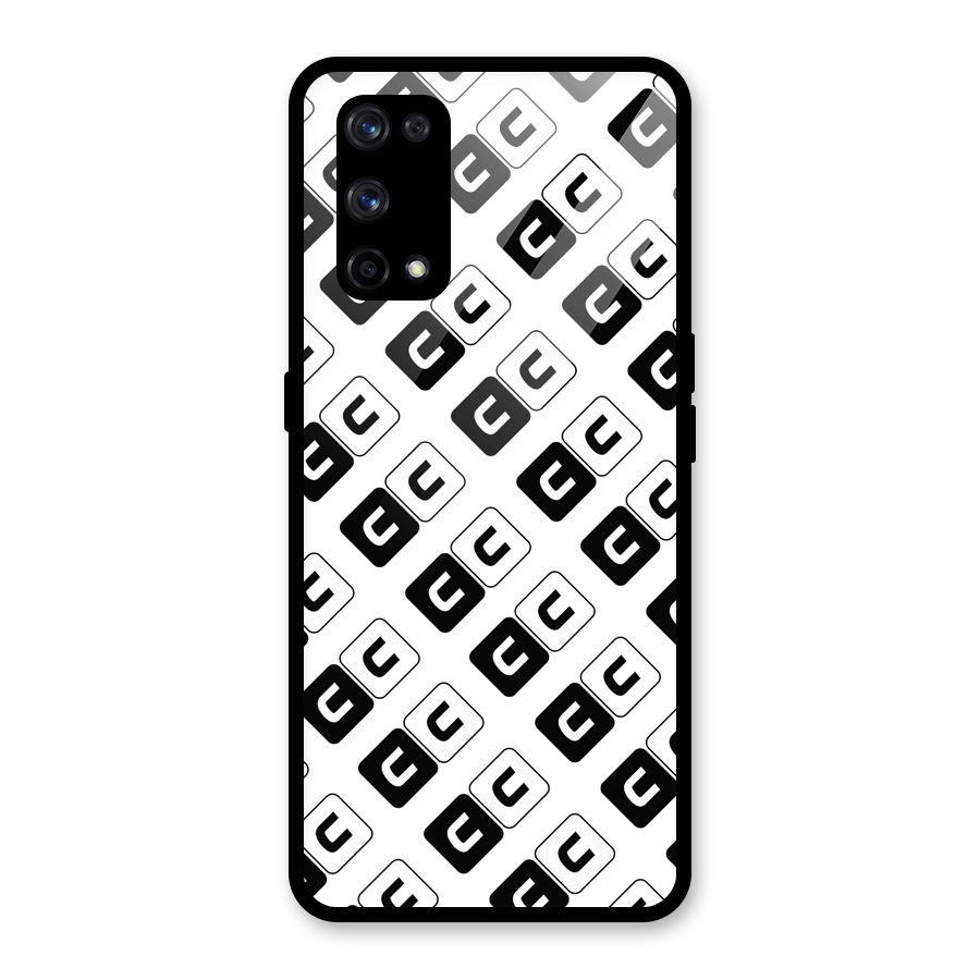 CoversCart Diagonal Banner Glass Back Case for Realme X7 Pro