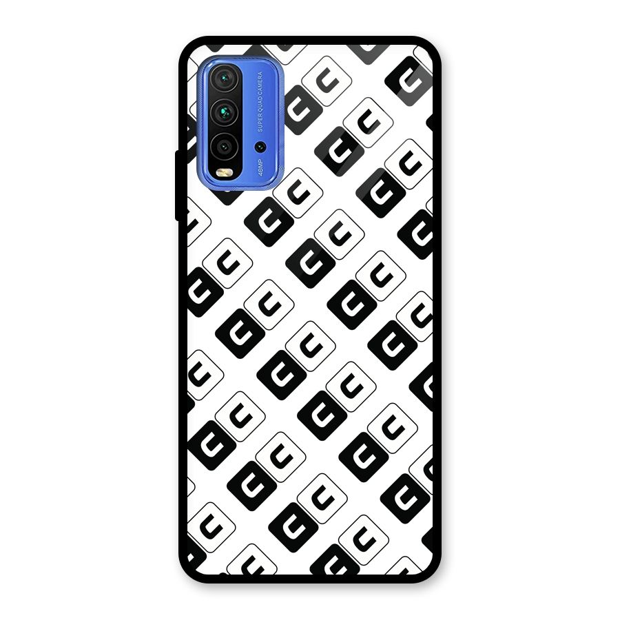 CoversCart Diagonal Banner Glass Back Case for Redmi 9 Power