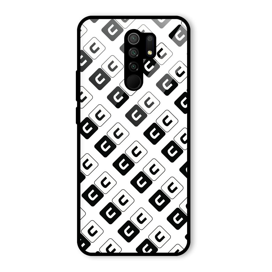 CoversCart Diagonal Banner Glass Back Case for Redmi 9 Prime