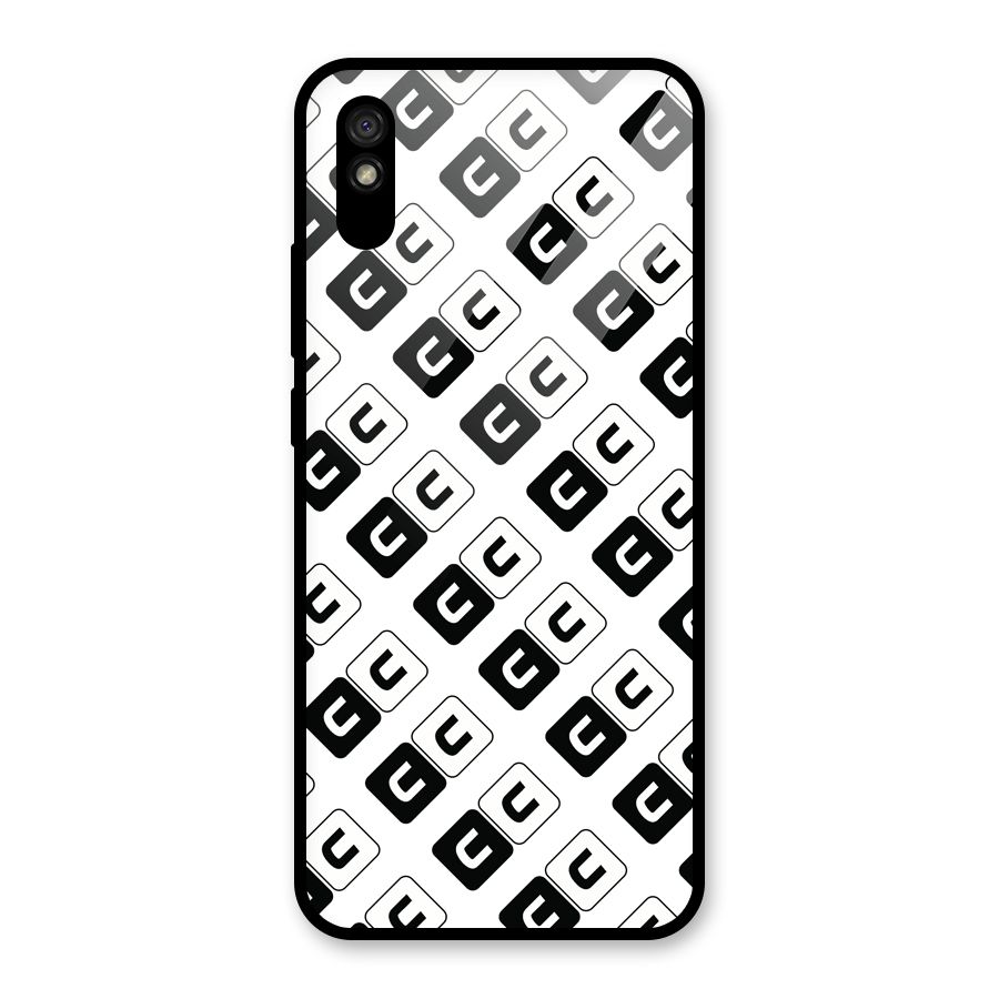 CoversCart Diagonal Banner Glass Back Case for Redmi 9i