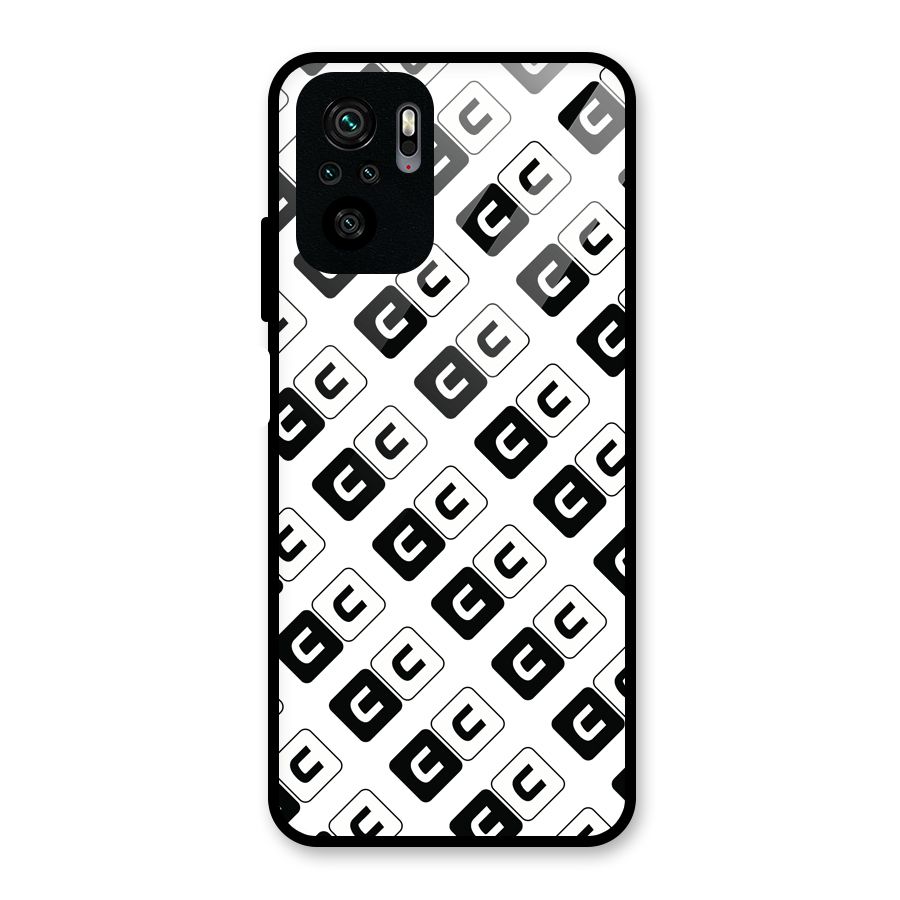 CoversCart Diagonal Banner Glass Back Case for Redmi Note 10S